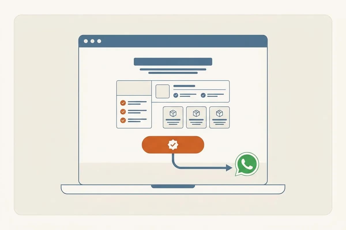 How to build a landing page that converts without coding: from one prompt sentence, a single-goal landing page assembles itself with one button that leads to WhatsApp
