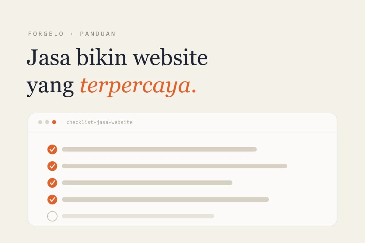 Checklist memilih jasa bikin website yang terpercaya