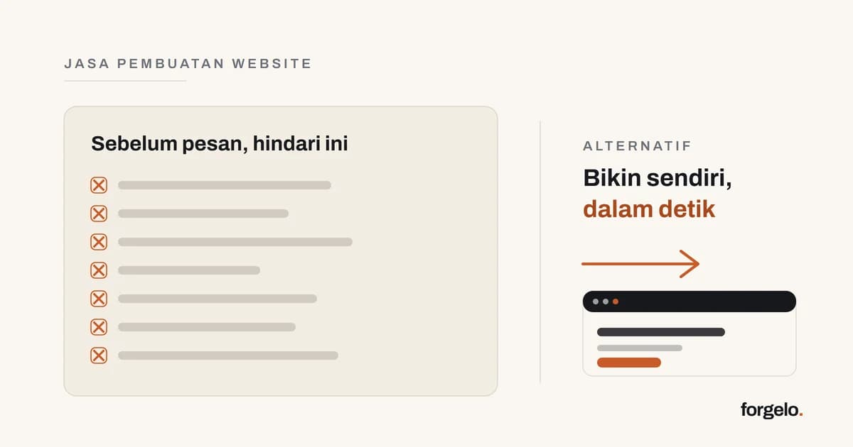 Tujuh kesalahan umum saat pakai jasa pembuatan website, dan alternatif bikin sendiri pakai AI