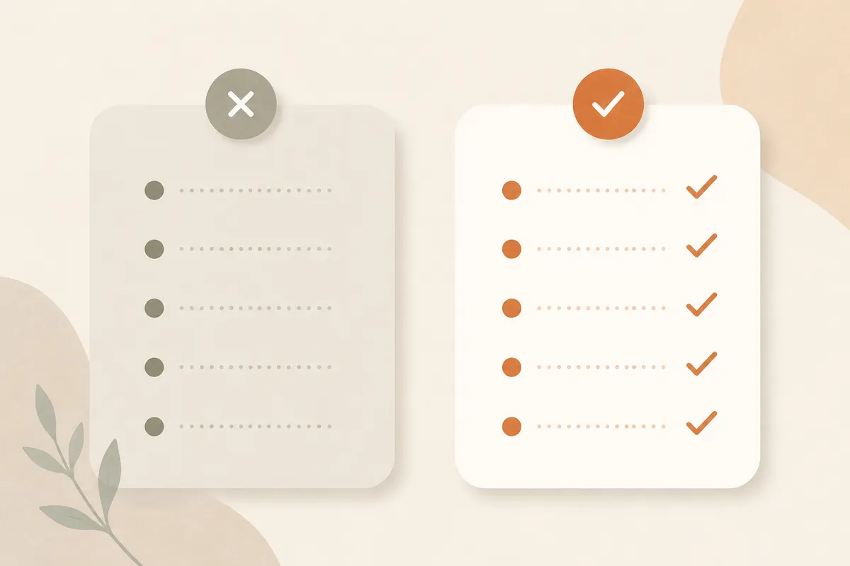A side by side comparison of two website builders
