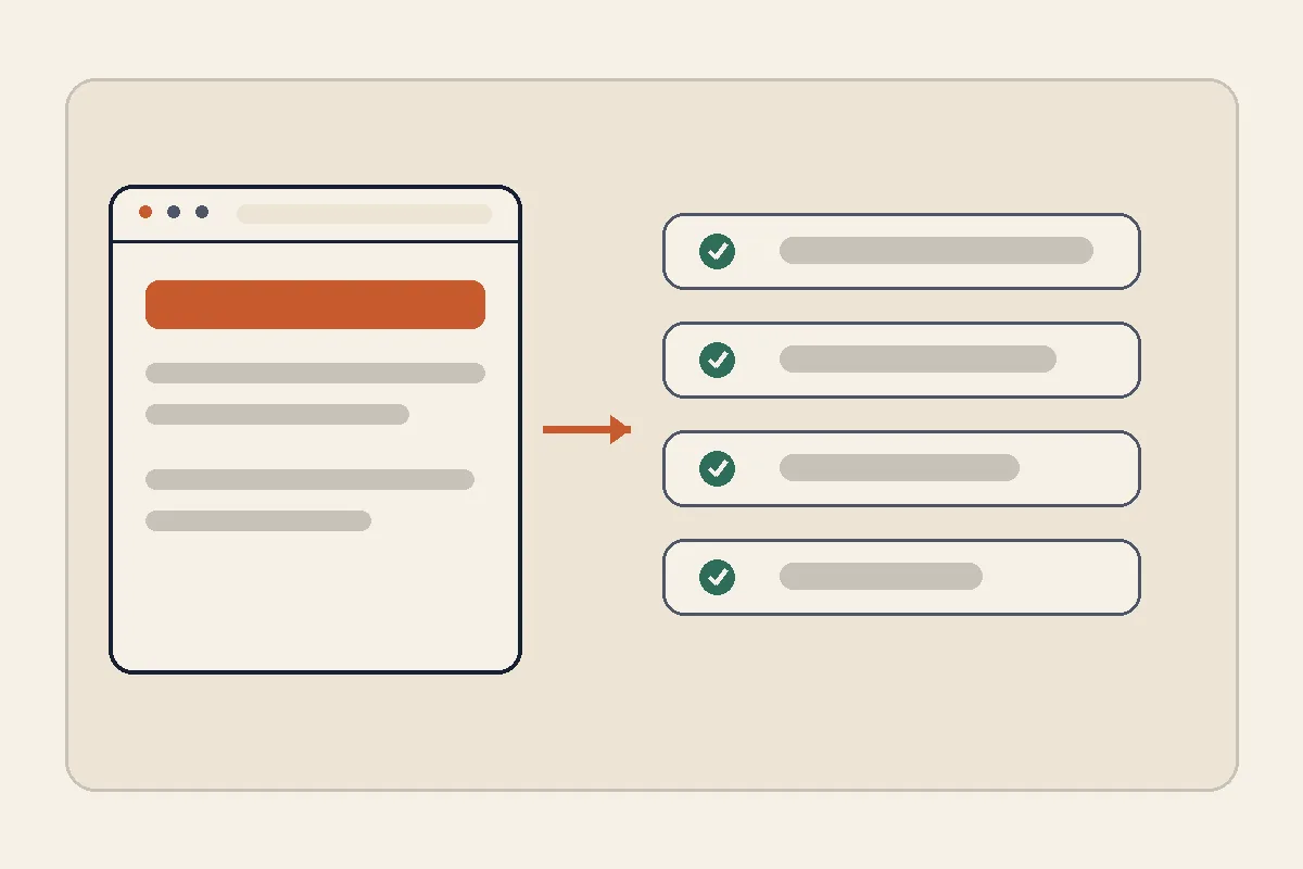 A website next to a checklist for domain ownership, export options, bandwidth and email before choosing free hosting
