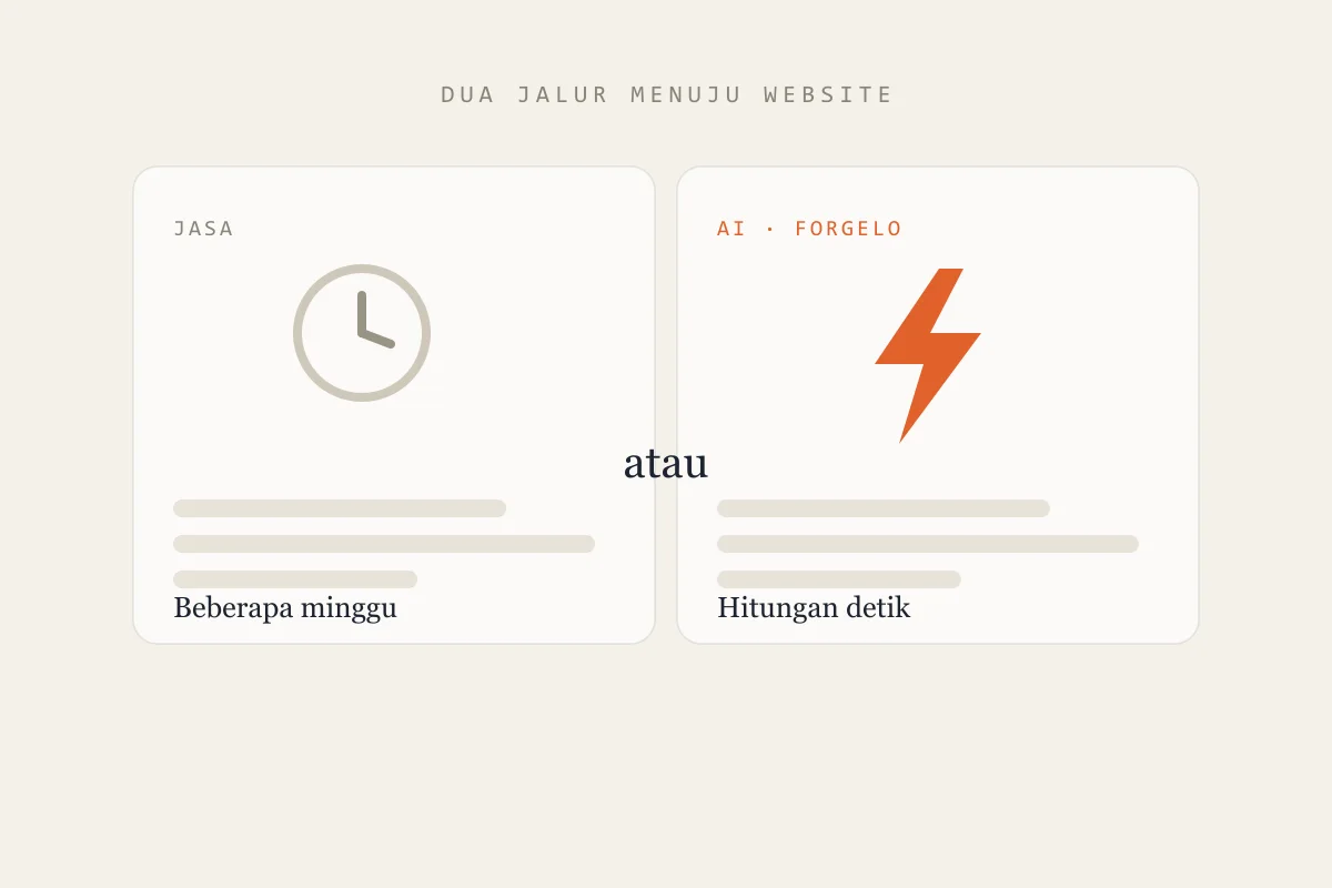 Dua jalur menuju website: lewat jasa atau bikin sendiri pakai AI