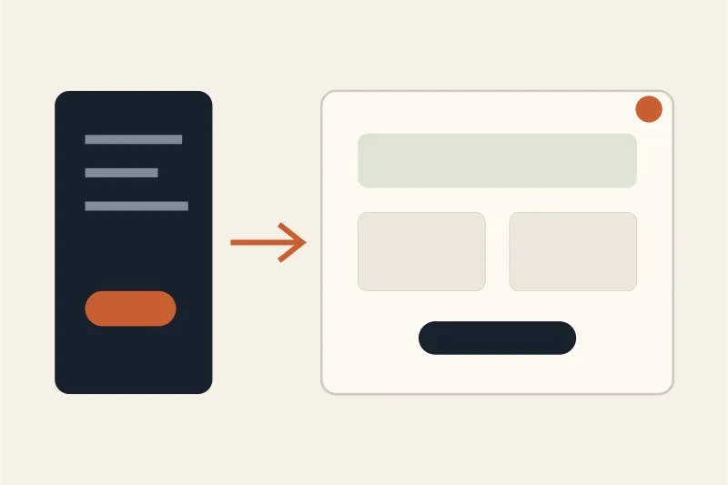 Prompt workflow showing a business brief becoming a website draft followed by focused edits to the hero, offer, proof, FAQ, and call to action
